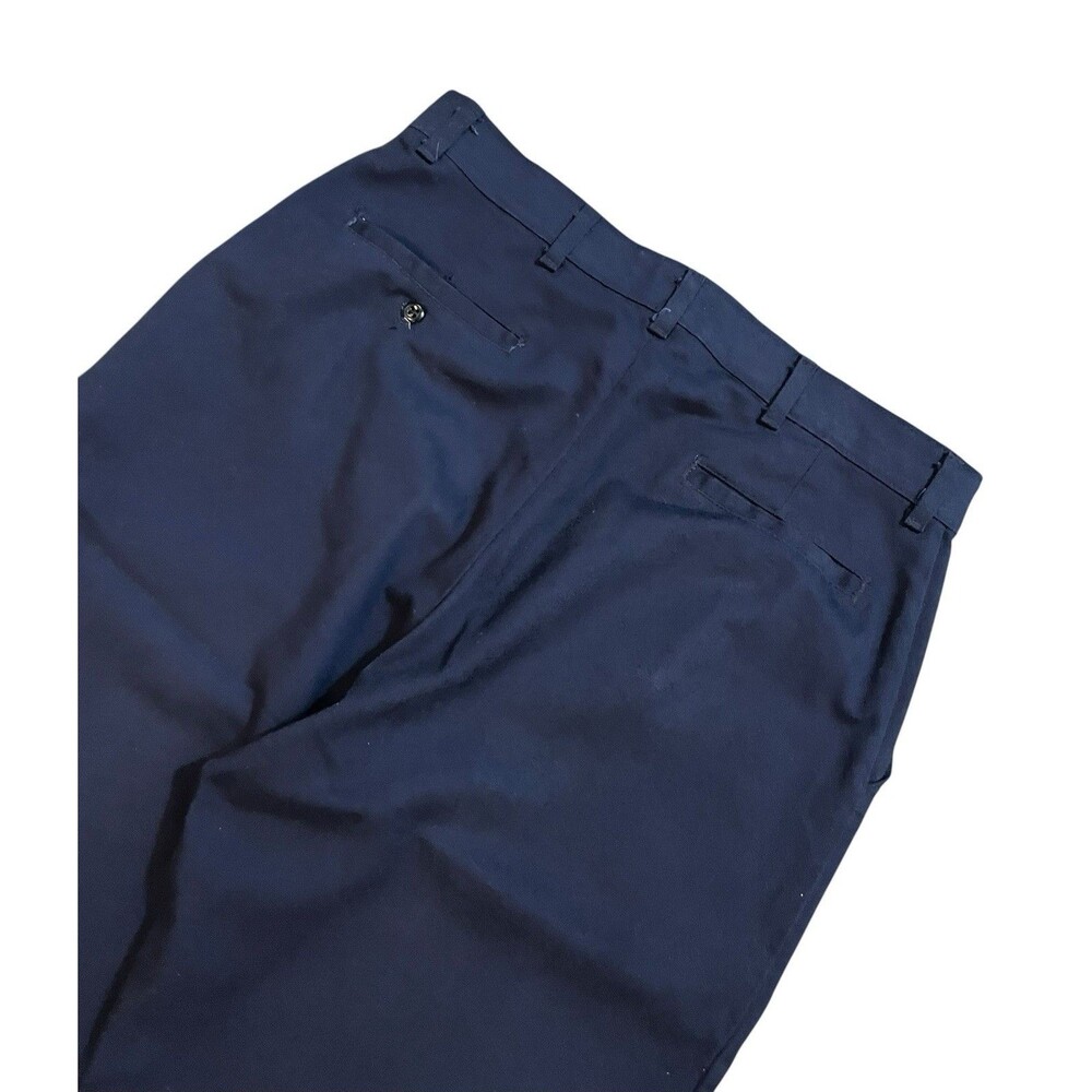 Vintage Red Kap Navy Blue Dura Press Work Pants Trousers Size 36x34 Workwear USA - Picture 4 of 8